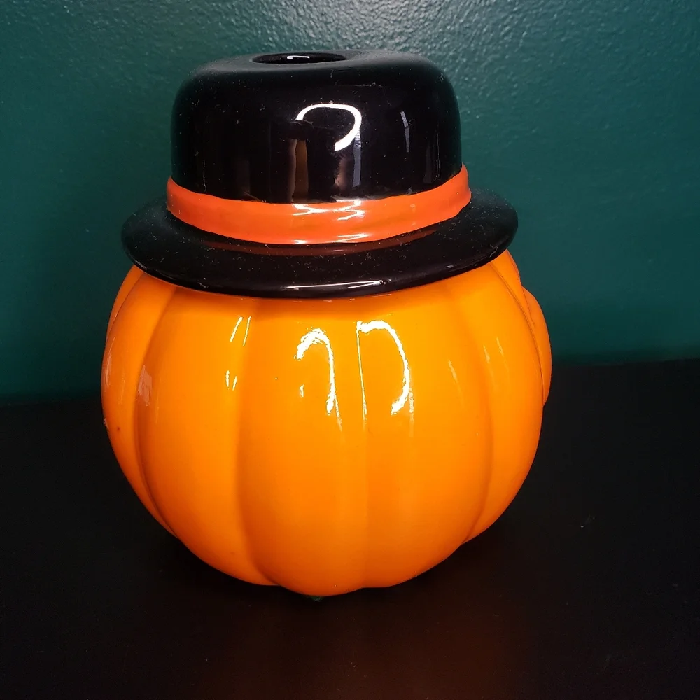 Pumpkin Candle Lantern Halloween Vintage
